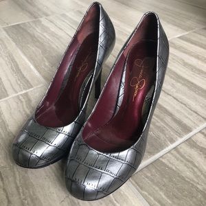 Jessica Simpson Grey Heels